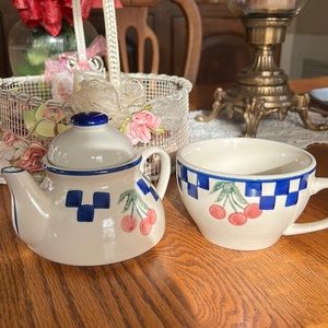 teapot and matching cup